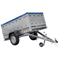 Přívěs Garden Trailer 200 Kipp s BIS bočnicemi, rámem H-0 a modrou plachtou