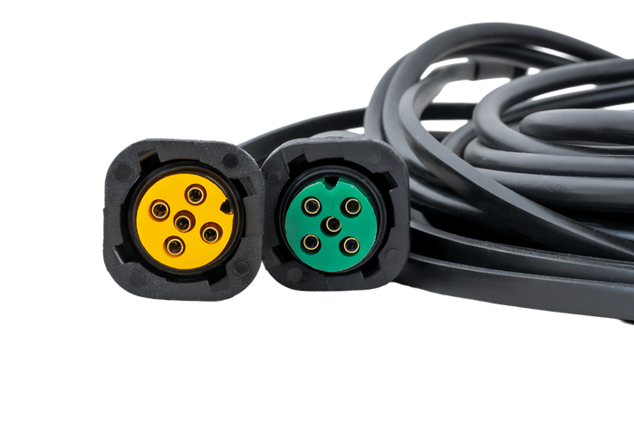 Elektroinstalace MANTES, svazek tažného vozidla, 5m, zástrčka 13 PIN, bajonety 2x 5 PIN