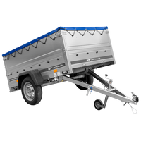 Přívěs za auto 200x125 UNITRAILER GARDEN 201 KIPP s bočnicemi BIS a modrou plachtou