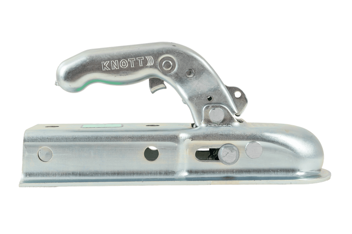 Kulové tažné zařízení KNOTT KQ14-B pro přívěs o hmotnosti 1400 kg s čtvercovou ojí 60 mm