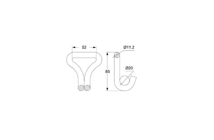 Hák na transportní pásy UNITRAILER 50mm 5T