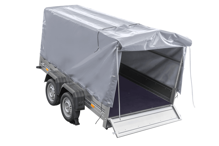 Dvounápravový přívěs 264x150 UNITRAILER GARDEN 265/2 KIPP s rámem H-1100 a šedou plachtou