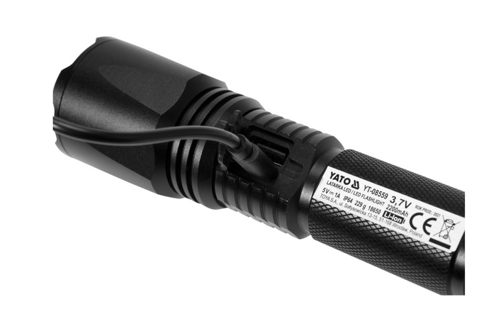 YATO YT-085609 LED multifunkční svítilna 900lm, powerbanka, otvírák lahví, nouzové kladivo