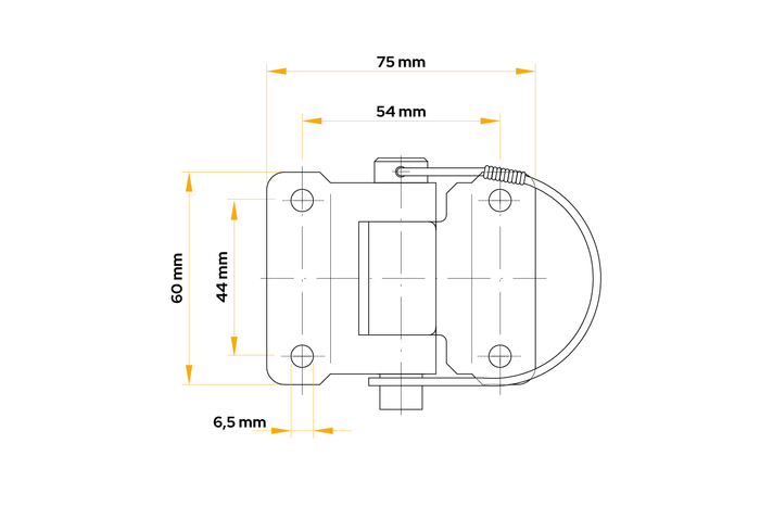 Odnímatelný boční závěs WINTERHOFF BSCH 30-5 boční montáž přívěsu