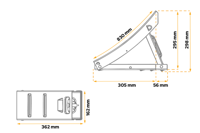 Klín na kola AL-KO H: 298 mm UK 800 kovový, skládací