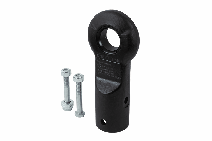 Tažné oko KNOTT KK7293S pro přívěs o hmotnosti 3500 kg s trubkovou ojí o průměru 45 mm, nový typ