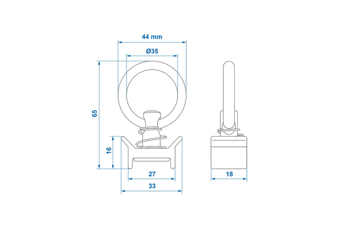 ProPlus 342164 úchyt pro náklad s jednou kolejnicí pro leteckou nákladní železniční dopravu