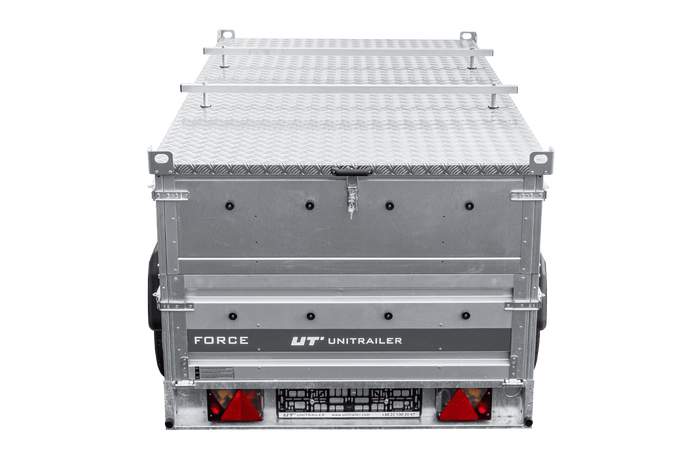 Jednonápravový přívěs na pružinách 230x125 UNITRAILER FORCE 230/R KIPP s bočnicemi BIS a hliníkovou plachtou