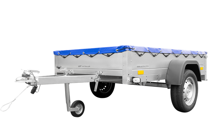 Lehký přívěs 200x125 UNITRAILER GARDEN 201 KIPP s modrým krytem