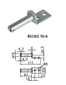 Boční pant s úchytkou WINTERHOFF BSCH 10-17-270+BSCHG 10-17-A kompletní boční montáž na přívěs