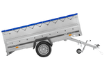 Přívěs Garden Trailer 265 KIPP s BIS bočnicemi, rámem H-0 a modrou plachtou