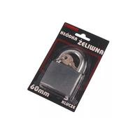 Litinový visací zámek 60mm HERMON, průměr očka 8mm