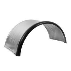 Dvojitý blatník pro přívěs 15-16" DOMAR DK7115 podběh kola 880/400 mm kovový s gumovým okrajem