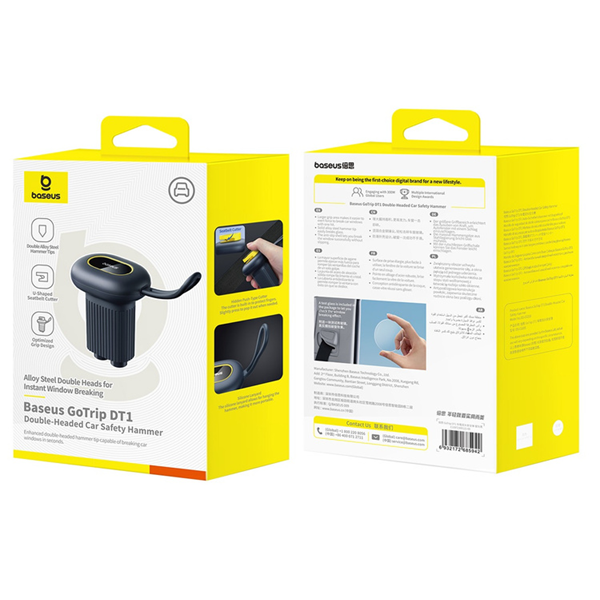 BASEUS GoTrip DT1 2 v 1 bezpečnostní kladivo na okna, záchranný nůž na bezpečnostní pásy