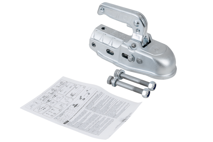 Kulové tažné zařízení STEELPRESS BC-3000C-00-00+Z2 pro přívěs 3000 kg s trubkovou ojí 35-50 mm, litinové