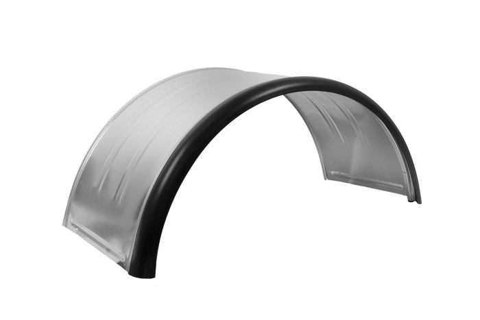 Dvojitý blatník pro přívěs 15-16" DOMAR DK7115 podběh kola 880/400 mm kovový s gumovým okrajem