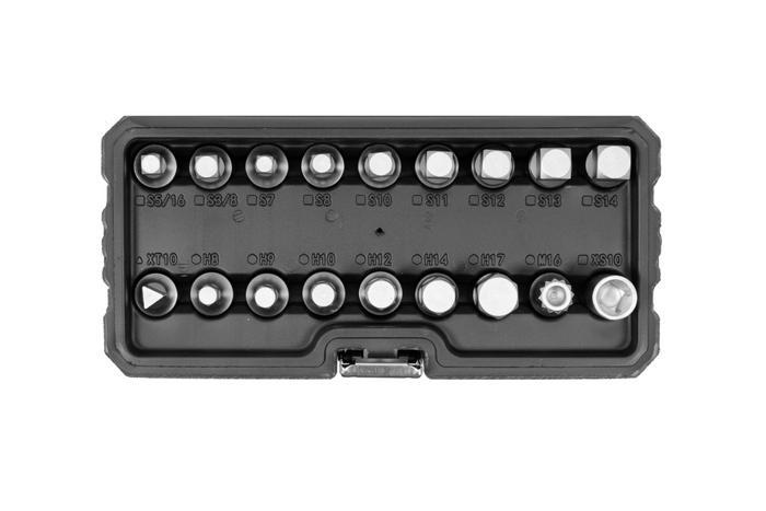 Sada klíčů na olejové zátky YATO YT-05991, 18 hlavic