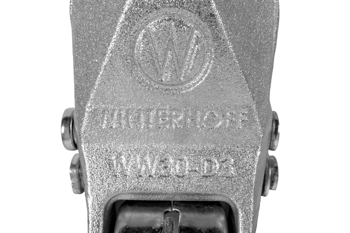 Kulové tažné zařízení WINTERHOFF WW 30-D3-K1212 pro přívěs 3000 kg s trubkovou ojí 50-51 mm, litinové