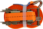 Sada čtyř oranžových přepravních pásů UNITRAILER 10m/25mm/1t s napínákem