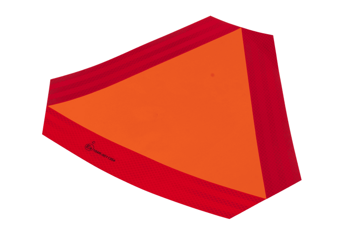 Reflexní nálepka HERMON, výstražný trojúhelník pro pomalu se pohybující vozidla, 300x120 mm