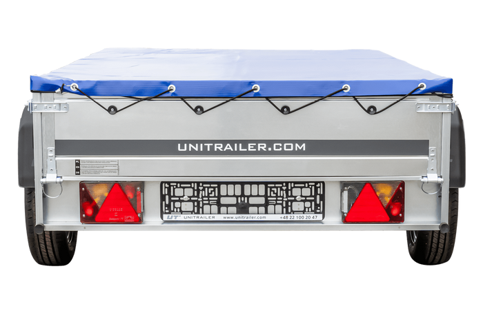 Lehký přívěs 230x125 UNITRAILER GARDEN 230 KIPP s rámem H-0 a modrým krytem