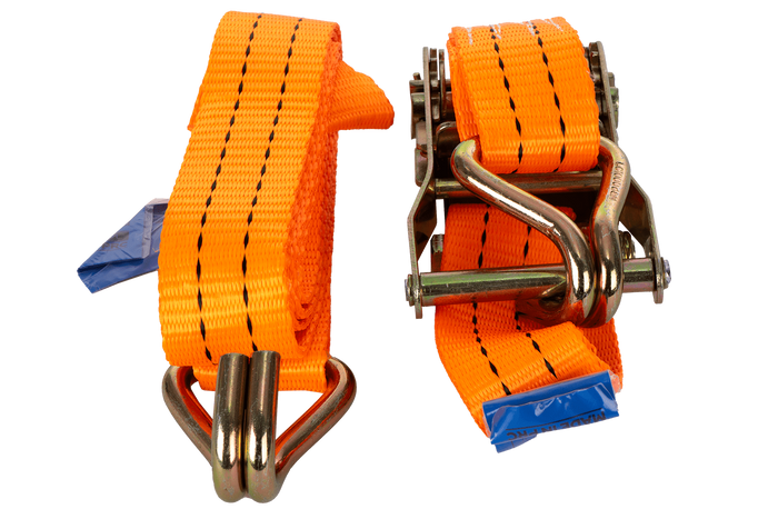 Sada čtyř oranžových přepravních pásů UNITRAILER 2m/35mm/2t s napínákem