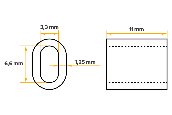 Hliníková spojka pro lana DROMET ZLA.3, objímka pro lana 3mm