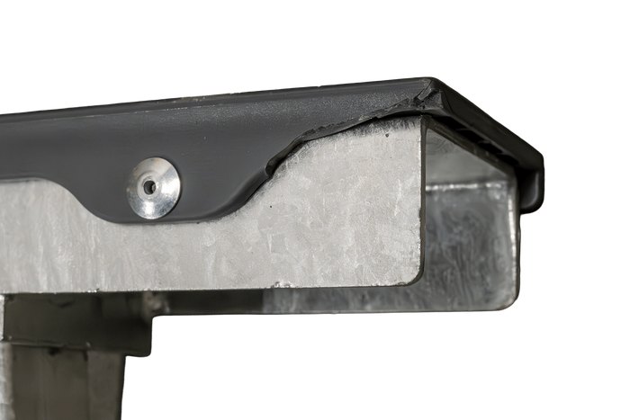 OUTLET UNITRAILER plochá boční podpěra, délka 30 cm, výška 40 cm, pro lodní přívěs, ŠEDÁ