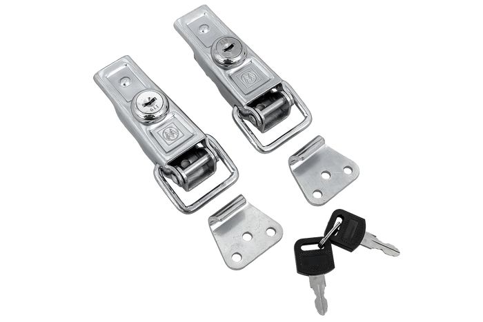 Sada bočních háků s upevňovacími prvky WINTERHOFF BVS 60-1 + BVSG 60-A, kompletní boční zámek přívěsu s klíčem