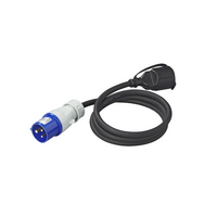 Adaptér s CEE zástrčkou a zásuvkou s ochranným kontaktem 16A 230V ProPlus 373530DE s kabelem 150 cm