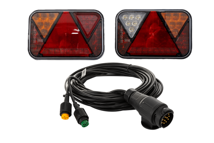 Zadní světla FRISTOM FT-270 LED + kabelový svazek MANTES 7m 13pin