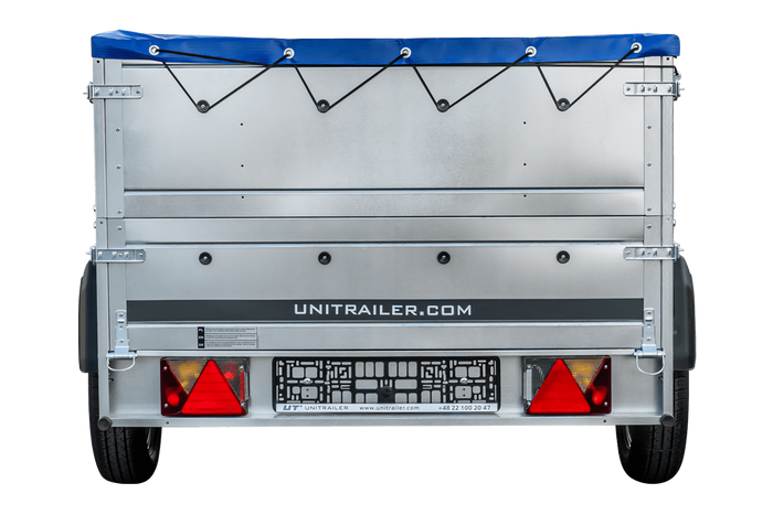 Přívěs Garden Trailer 230 KIPP s BIS bočnicemi a modrou plachtou