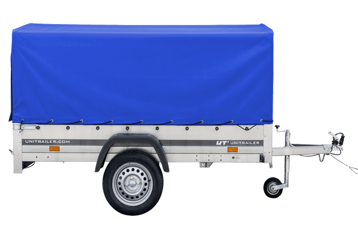 Lehký přívěs 230x125 UNITRAILER GARDEN 230 KIPP s rámem H-800 a modrým krytem