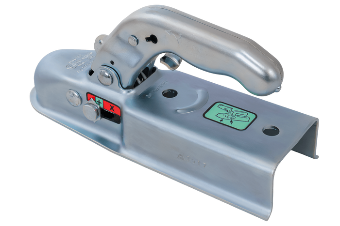 Kulové tažné zařízení KNOTT K7.5-M pro přívěs o hmotnosti 750 kg s čtvercovou ojí o průměru 70 mm