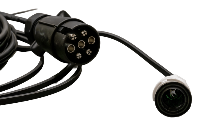 OUTLET MANTES elektroinstalační kabeláž pro přívěs 4,7 m 7pinová bajonetová zástrčka 2x 5pinová + 2x 2pinová