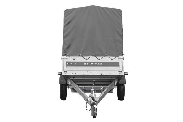 Přívěs za auto 264x125 UNITRAILER FORCE 264 KIPP s rámem H-1100 a šedou plachtou