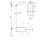 WINTERHOFF ST60-V-255SB podpěrné kolo 400 kg 60 mm 525-755 mm