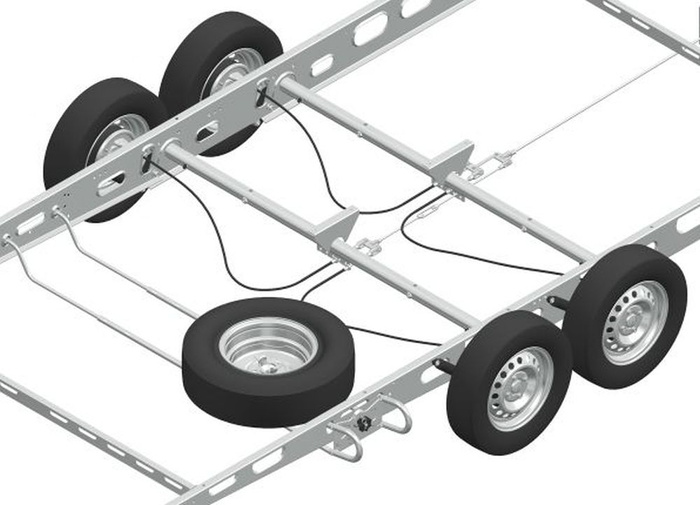 Nosič rezervního kola KNOTT, držák kola pro karavany 1475-1850 mm