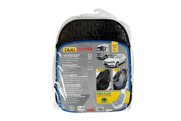 Prodyšný sedák LAMP Taxi Driver černá podložka do autosedačky