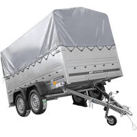 Lehký přívěs 264x150 UNITRAILER GARDEN 265/2 KIPP s bočnicemi BIS, rámem H-800 a šedým krytem