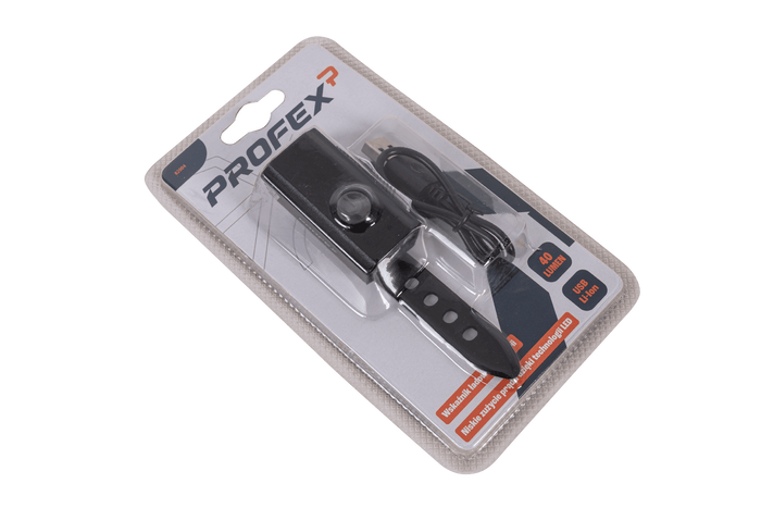 Přední světlo na kolo PROFEX 82004 Pro Alu Li-Pol USB