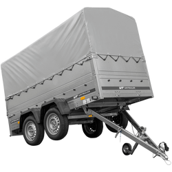 Přívěs Garden Trailer 264/2 KIPP s BIS bočnicemi, rámem H-800 a šedou plachtou