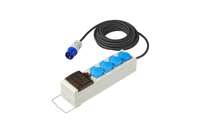 Prodlužovací kabel CEE pro kempování s rozbočovačem ProPlus 373583DE 10m kabel, 3x zásuvky Schuko, 2x USB