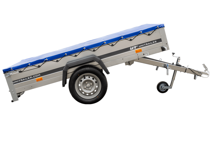 Lehký přívěs 230x125 UNITRAILER GARDEN 230 KIPP s rámem H-0 a modrým krytem