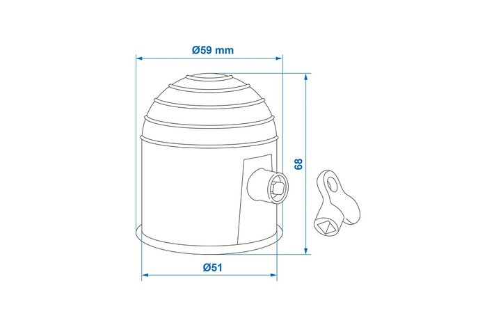 Kryt koule tažného zařízení ProPlus 344162 černý se zámkem