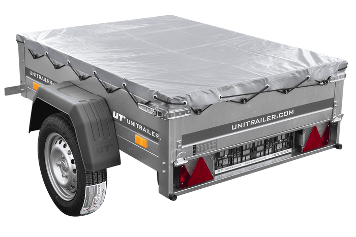 Jednonápravový přívěs 150x106 UNITRAILER GARDEN 150 KIPP s rámem H-0 a šedou plachtou