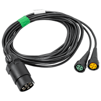 ASPÖCK 58-1022-087 elektroinstalační kabeláž pro přívěs 4,5 m 7PINOVÝ konektor bajonetový 2x5PINOVÝ