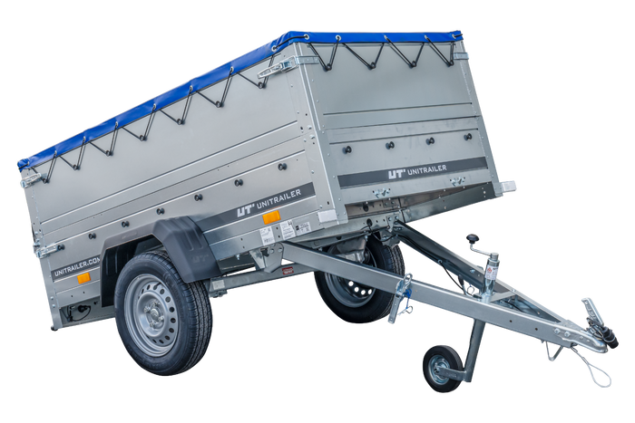 Přívěs Garden Trailer 200 KIPP s BIS bočnicemi a modrou plachtou