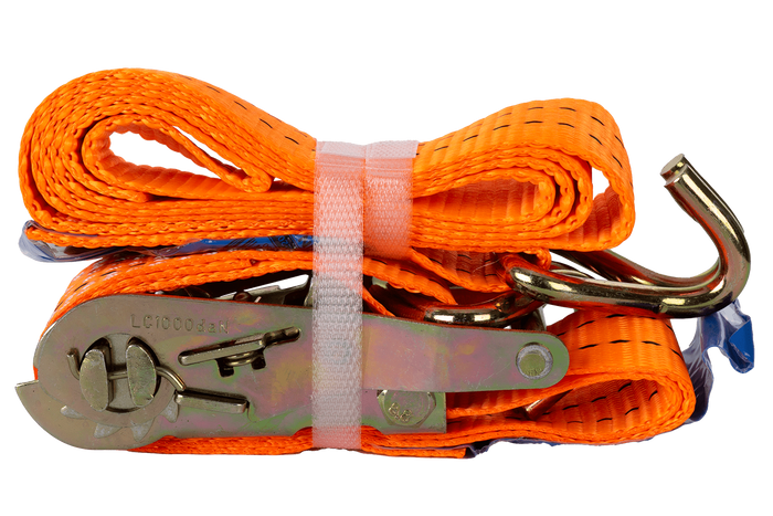 Sada čtyř oranžových přepravních pásů UNITRAILER 2m/35mm/2t s napínákem