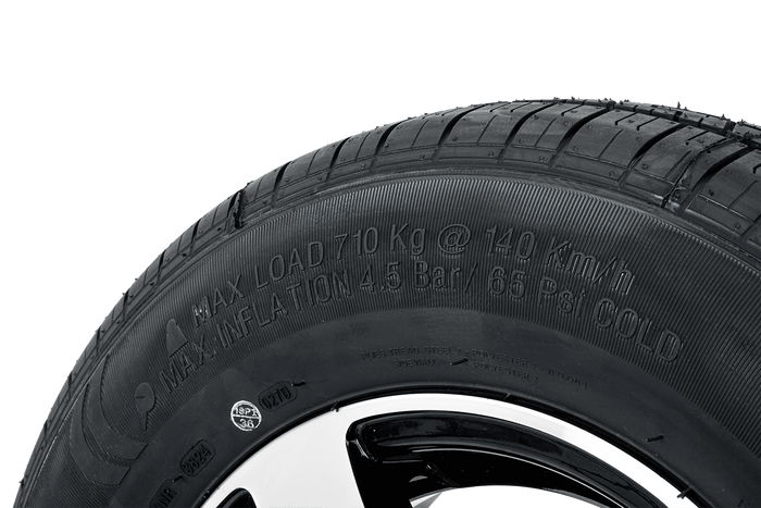 Zesílené kolo pro přívěs TYRE KENDA 165/80 R13C 96/94N ALU RÁFEK STARCO leštěný 5Jx13"H2 4X100 ET:30